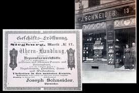 Hier sieht man ein historisches Bild vom Juweliergeschäft Schneider am Markt 13
