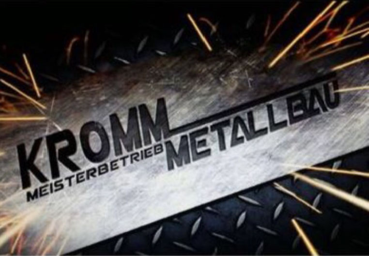 Auf dem Bild ist das Logo der Firma Kromm Metallbau zu sehen